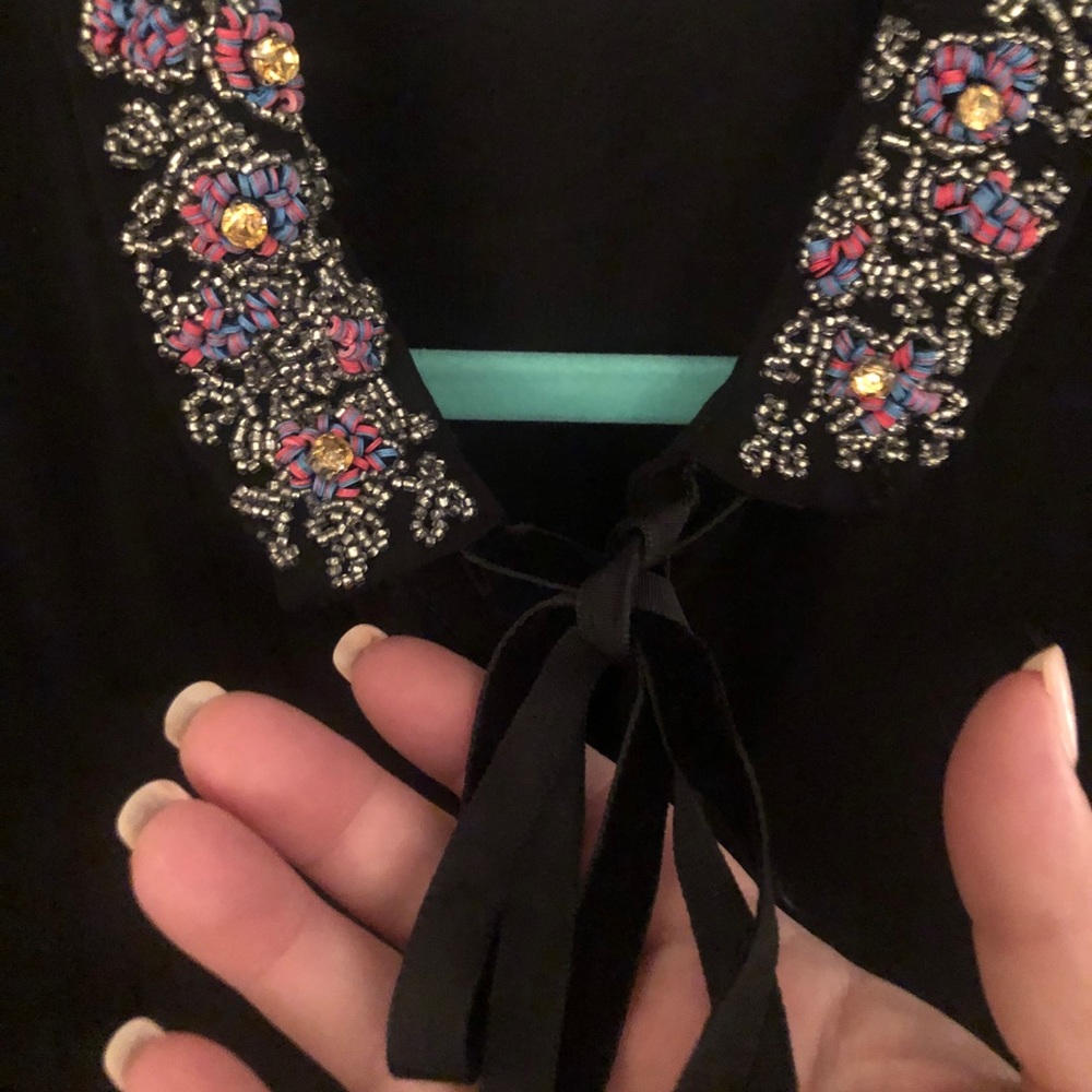 ZARA S black w/ velvet bow tie - Picture 3 of 9